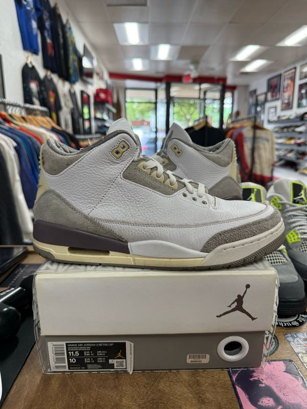 Pre Owned Jordan 3 Retro SP A Ma Maniére (Women' s) Size 11.5W,10M