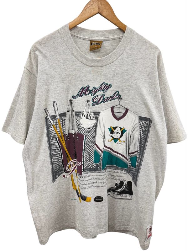 Vintage Mighty Ducks Nutmeg Tee Size Large