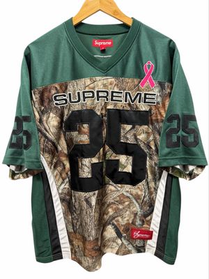 Supreme Breast Cancer Awareness Football Jersey Green Size Medium (Lightly Worn)