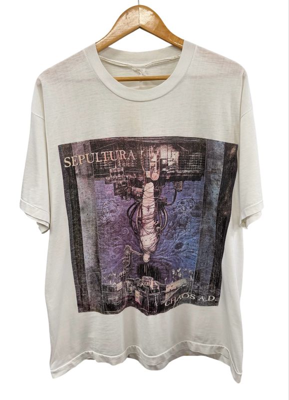 Vintage 90's Chaos A.D Sepultura Tee Size XL