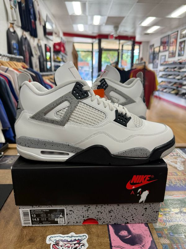 Pre Owned Jordan 4 Retro White Cement (2025) Size 13