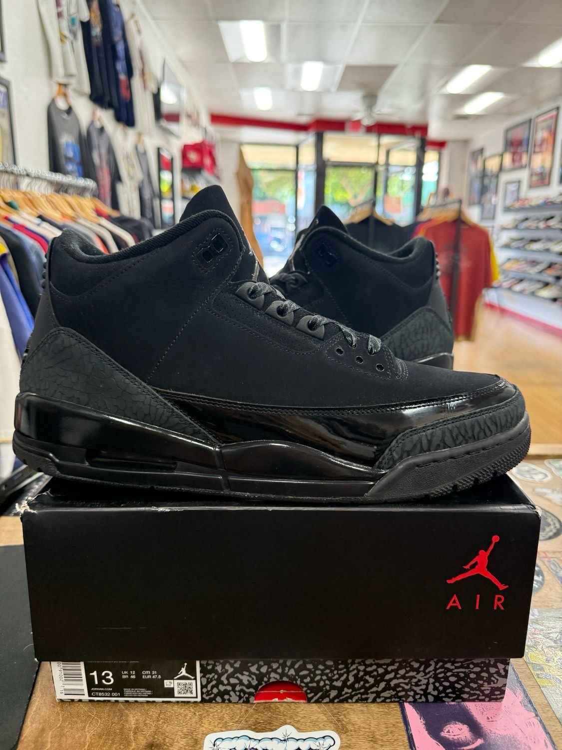 Jordan 3 Retro Black Cat (2025) Size 13 (WORN)