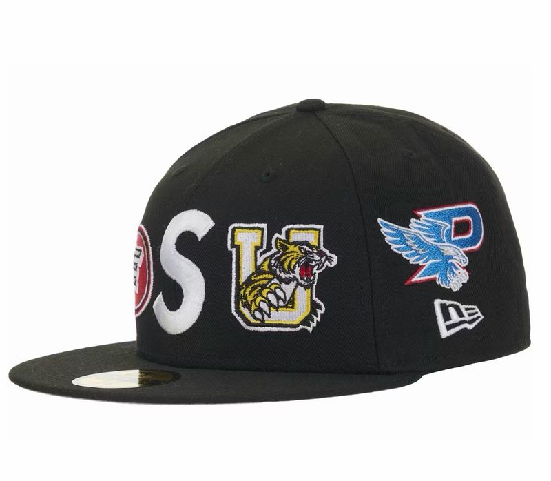 Supreme Mascots S Logo New Era 59Fifty Fitted Cap Black 7 1/4 (NEW)