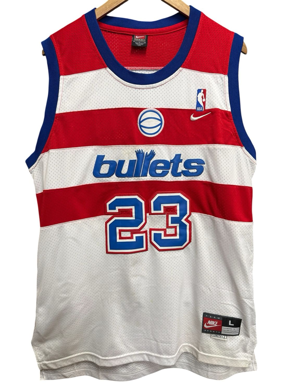 Vintage Nike Wingman Washington Bullets Jordan Jersey Size L
