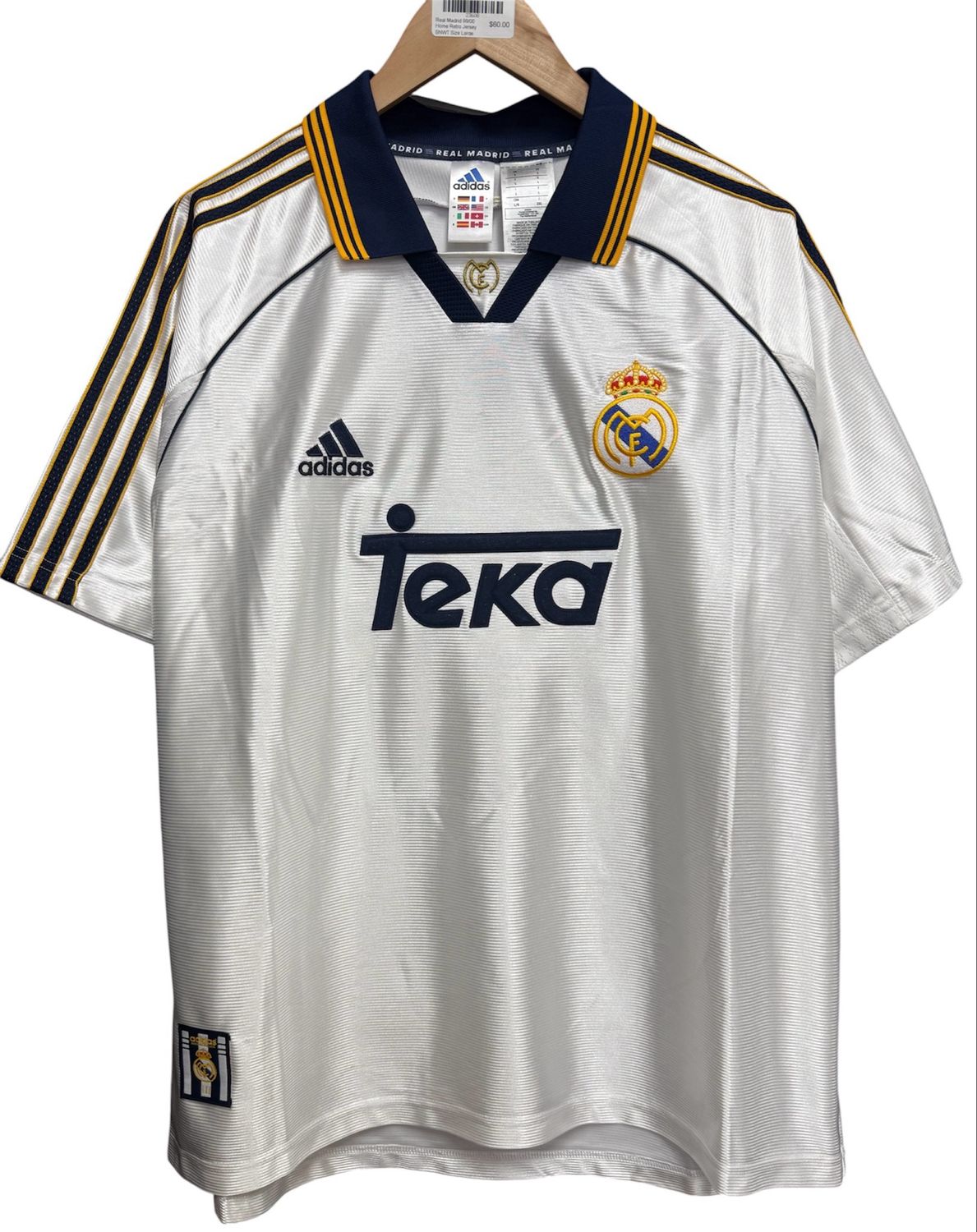 Real Madrid 99/00 Home Retro Jersey BNWT Size Large