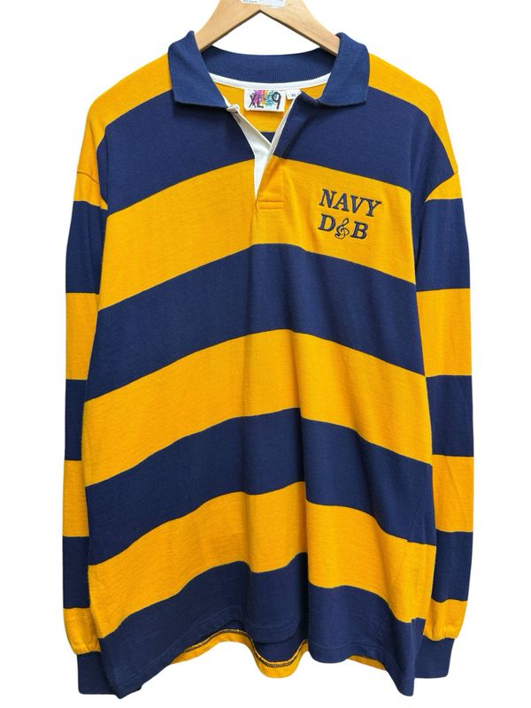 90's Navy Drums &amp; Bugle Corp Rugby Shirt Size XL