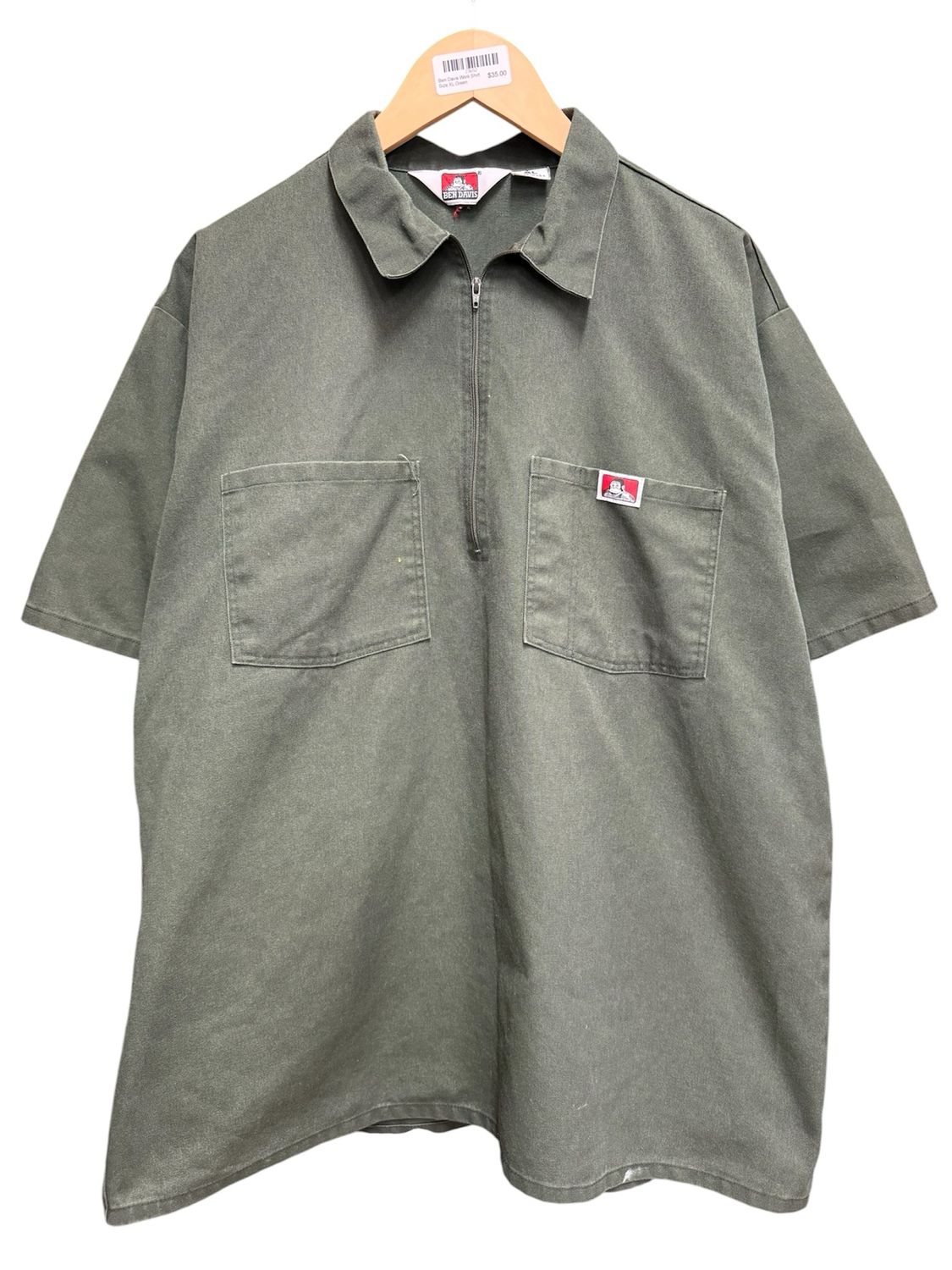 Ben Davis Work Shirt Size XL Green