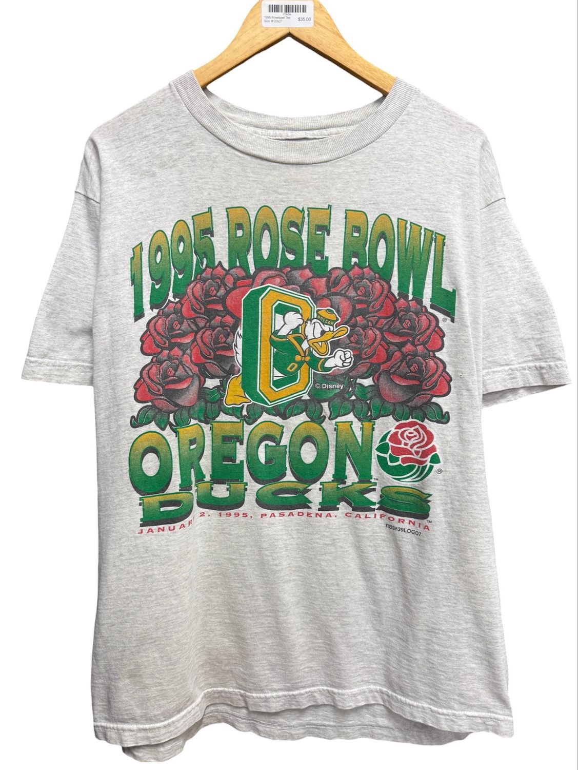 1995 Rosebowl Tee Size M 22x27
