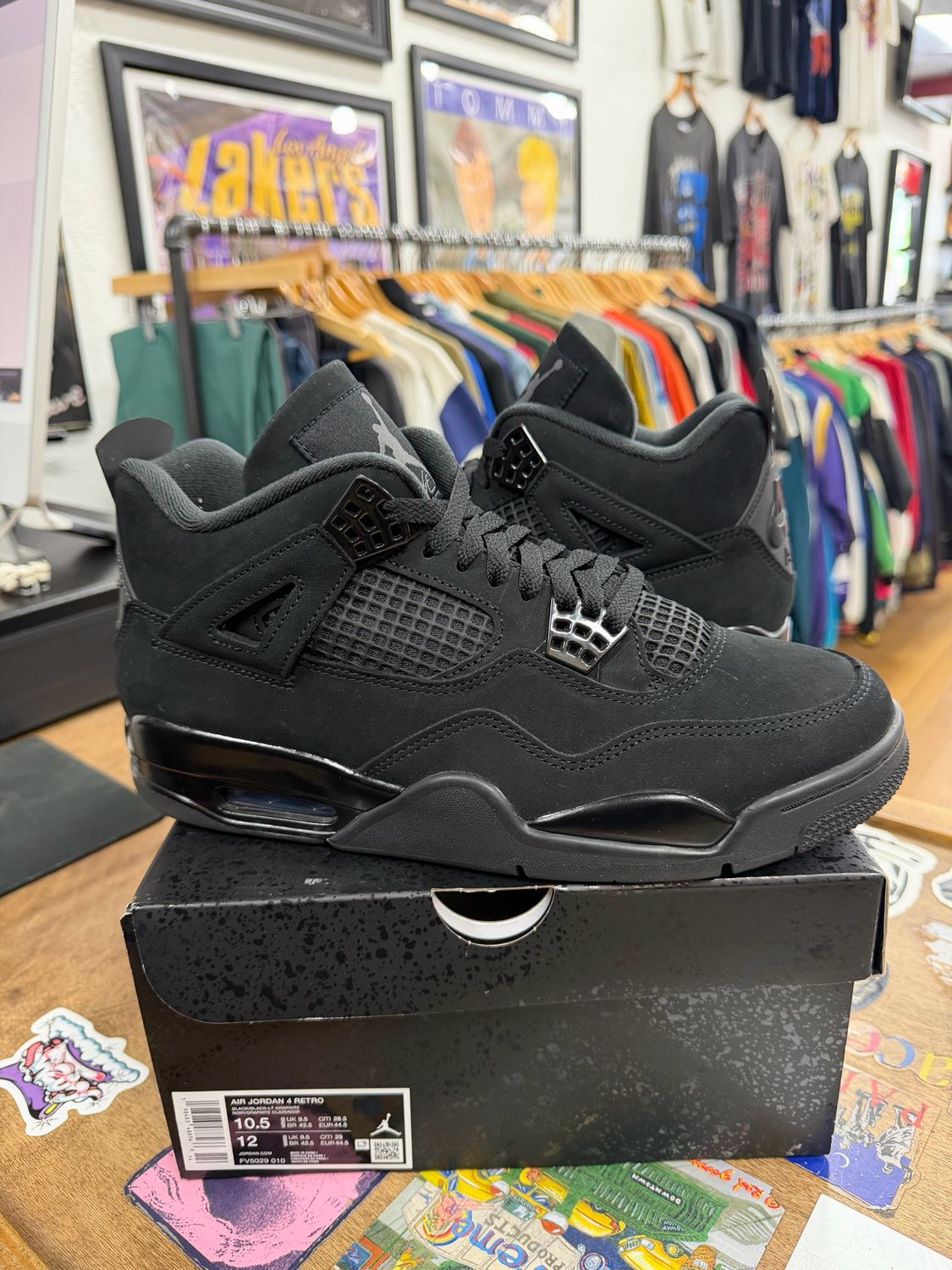 Jordan 4 Retro Black Cat (2025) Size 10.5 (WORN)