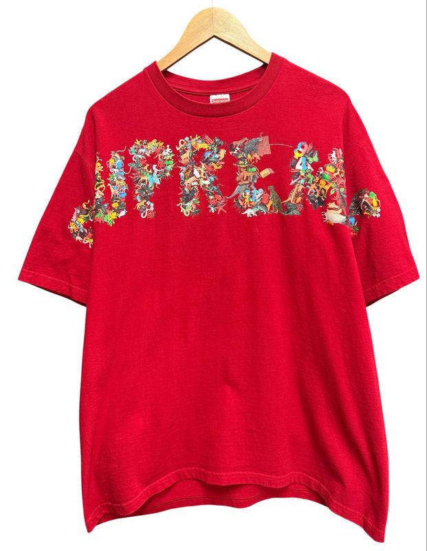 Supreme Toy Pile Tee Red Size L (WORN)