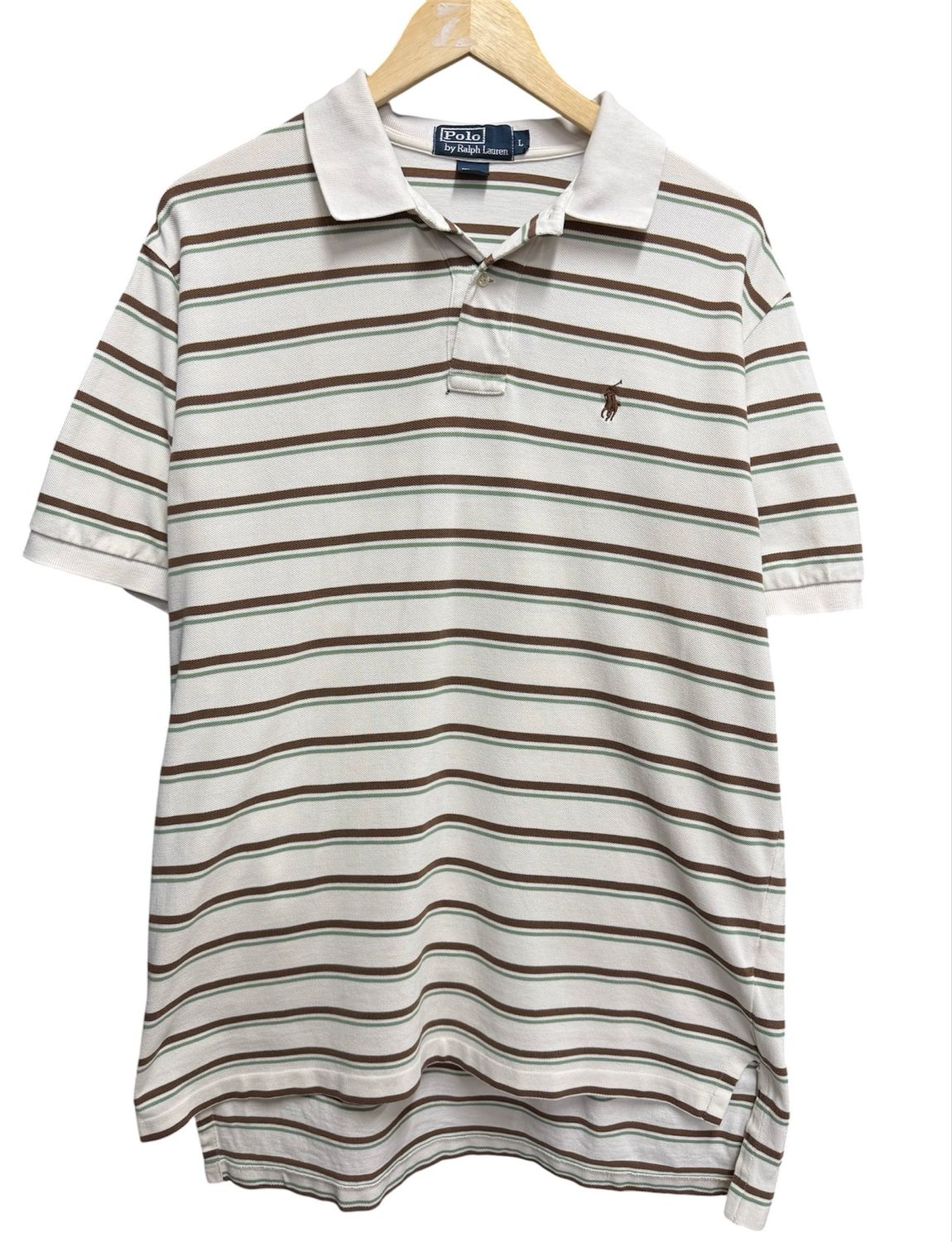 Early 00s Ralph Lauren Polo Striped Golf Tee Size L