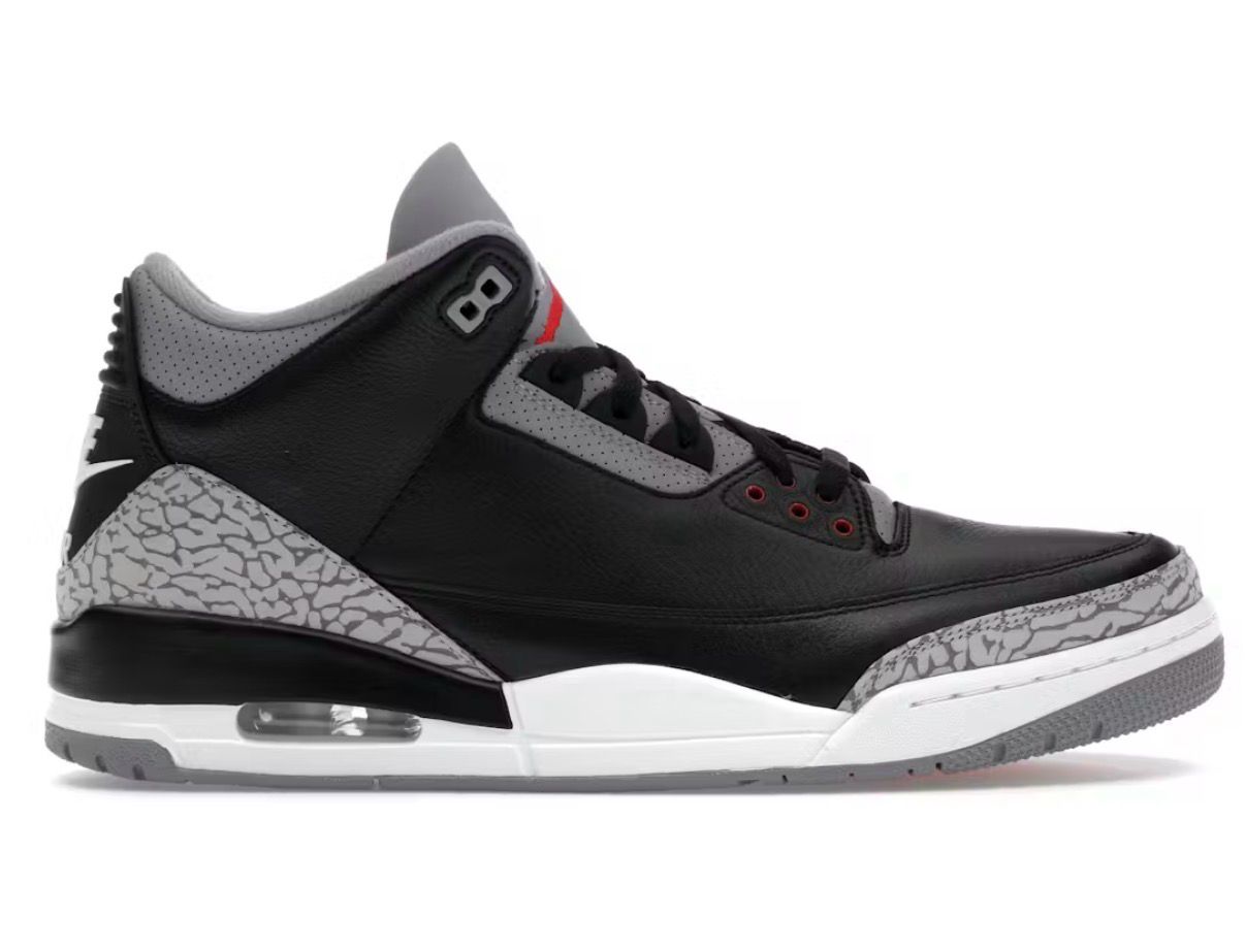 DS Jordan 3 Retro OG Black Cement (2024) Size 10.5