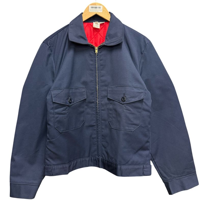 Vtg 70s Mens Workwear Jacket Talon Zipper Size M Blue NEW