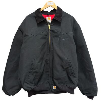 Vtg Carhartt Santa Fe Jacket Black Size XL 26x31