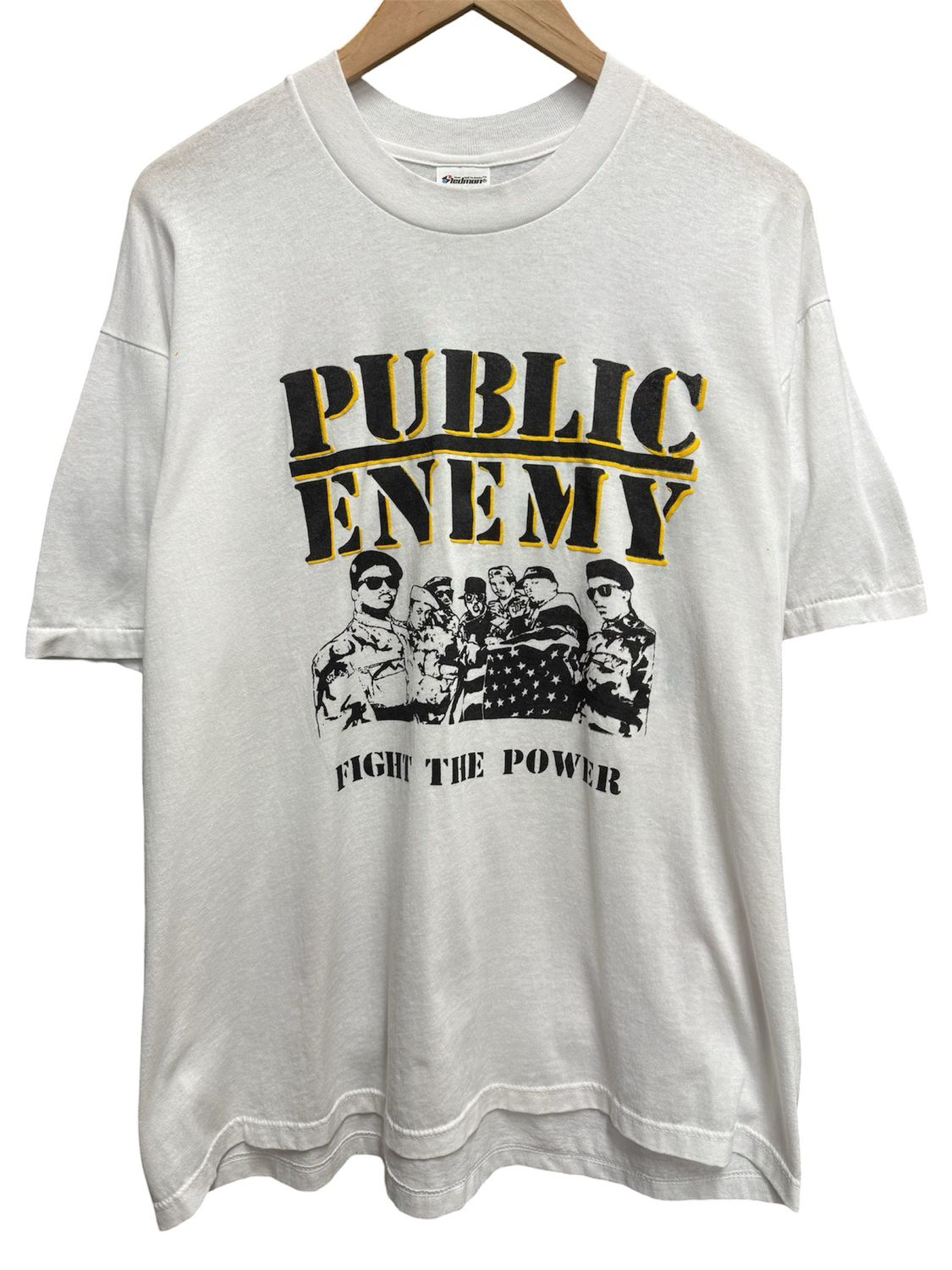 Vtg 80s Public Enemy Tee Size 2XL 24x30