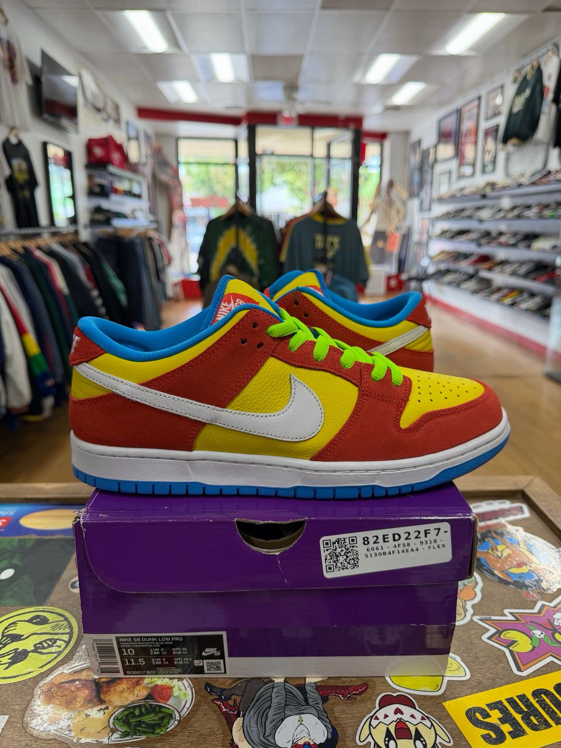 Nike SB Dunk Low Pro Bart Simpson Size 10 (Tried-On)