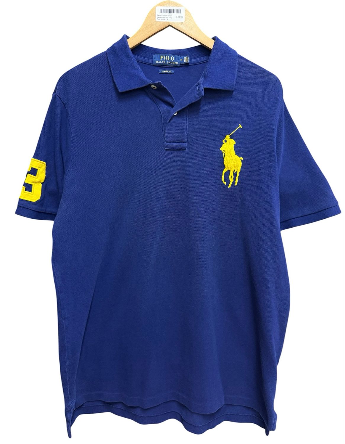 Early 00s Polo Ralph Lauren Blue Big Pony Polo Size M