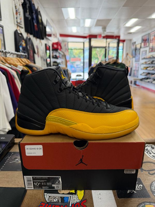 Jordan 12 Retro Black University Gold Size 10.5 (WORN)