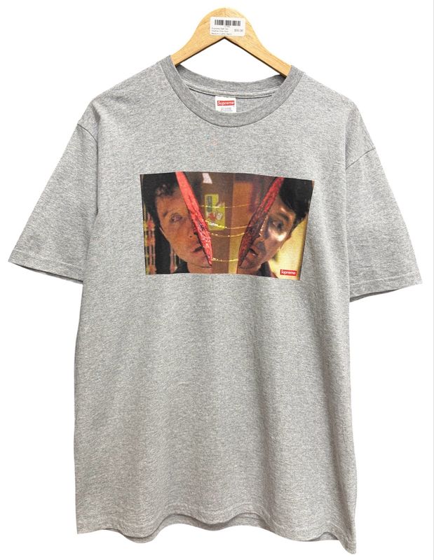 Supreme Split Tee Heather Grey Size Medium (Lightly Worn)