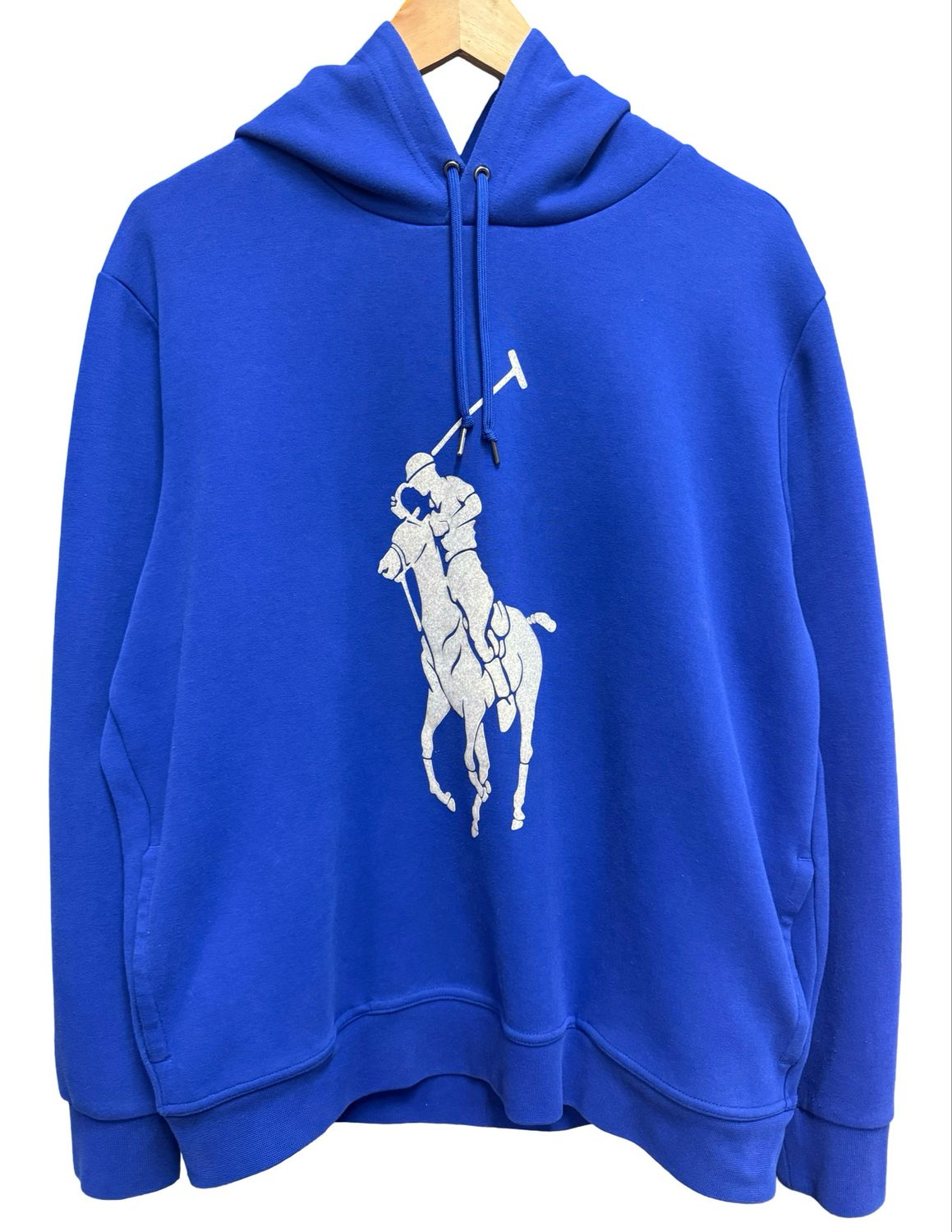 Early 00s Polo Ralph Lauren Big Pony Hoodie Size L (Blue)