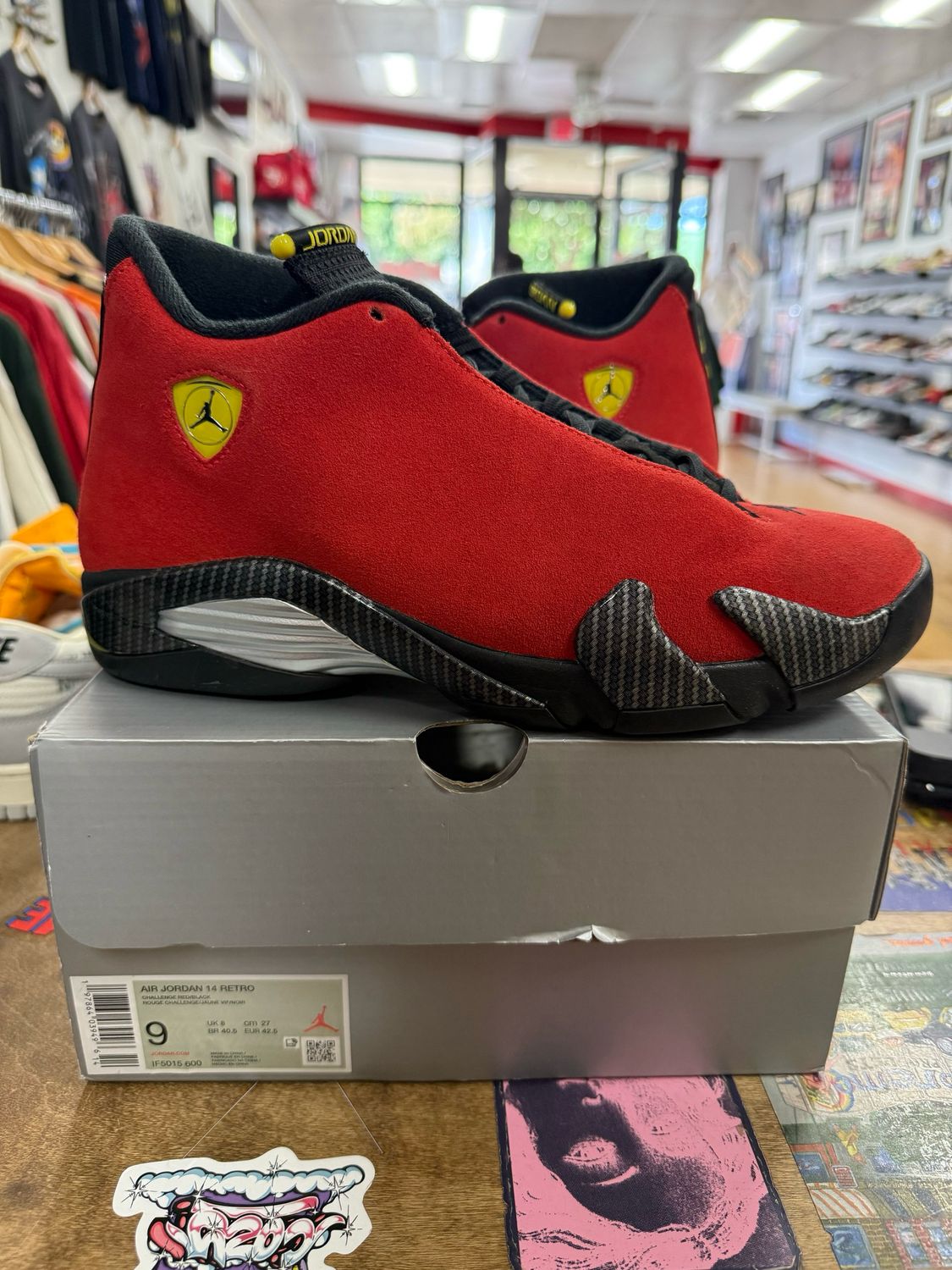 Pre Owned Jordan 14 Retro Ferrari (2025) Size 9
