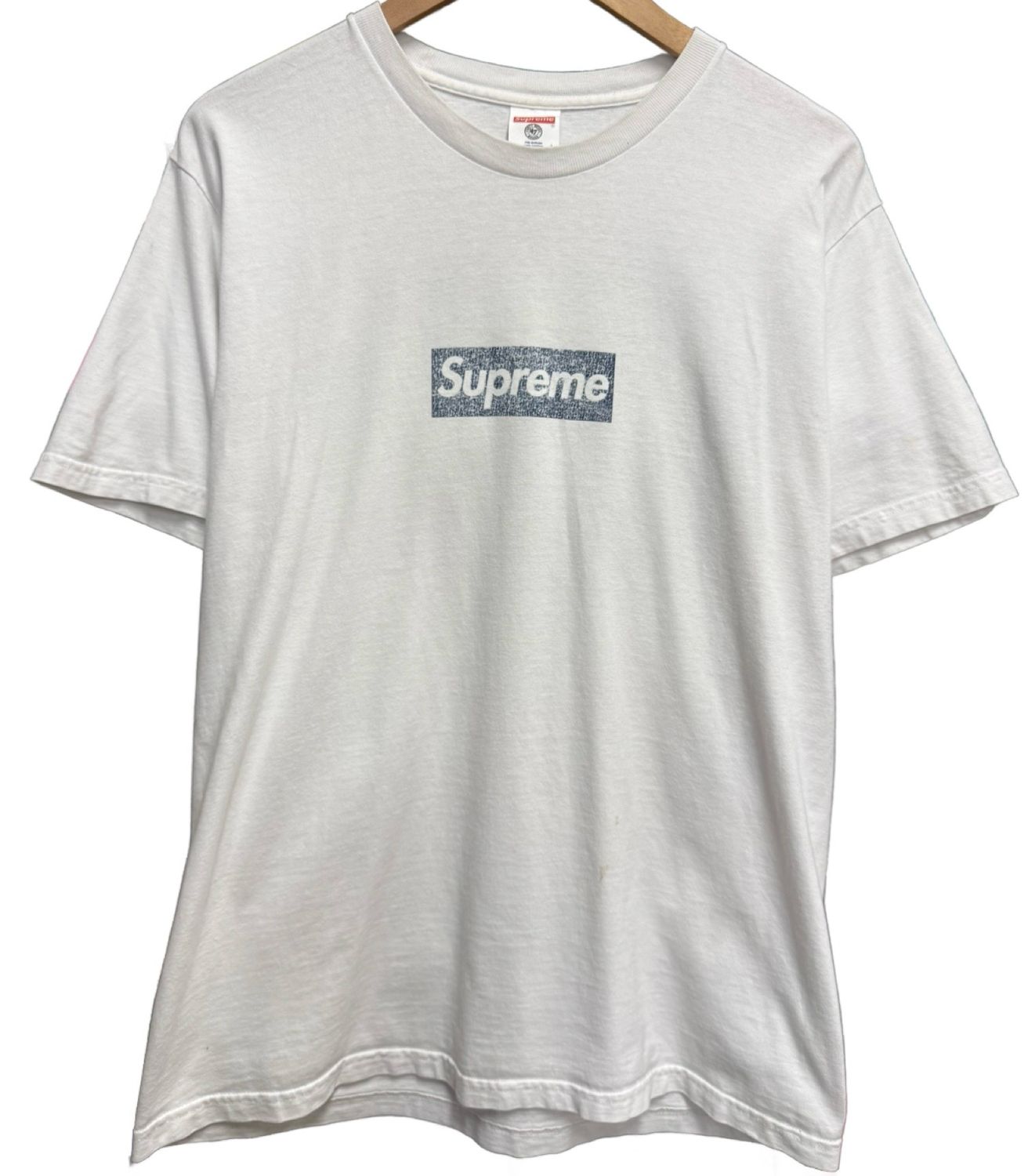 Supreme New York Yankees Box Logo Tee White Size L (WORN)