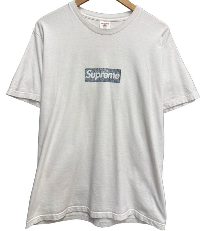 Supreme New York Yankees Box Logo Tee White Size L (WORN)