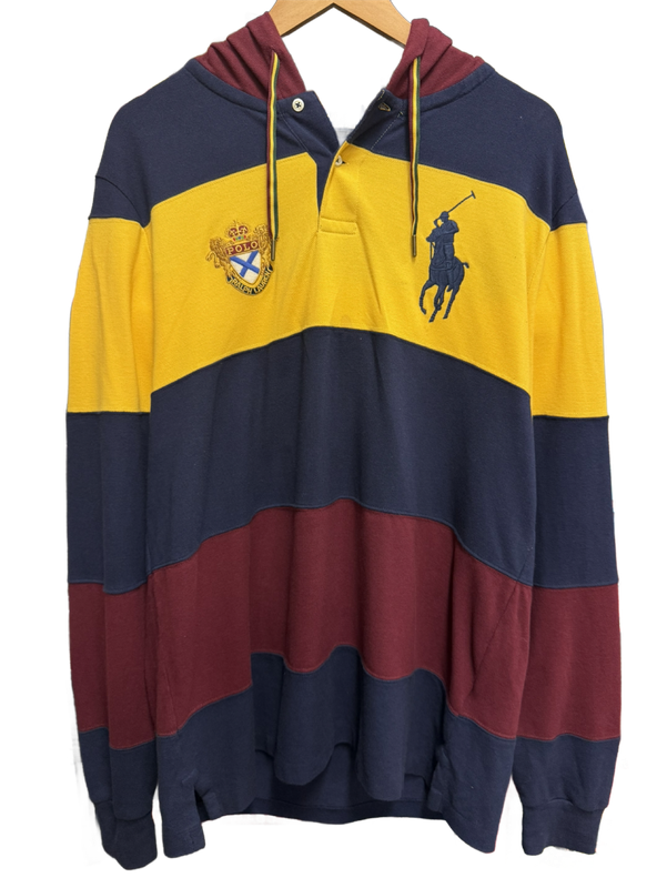 Polo Ralph Lauren Color Block Hoodie Shirt Size L