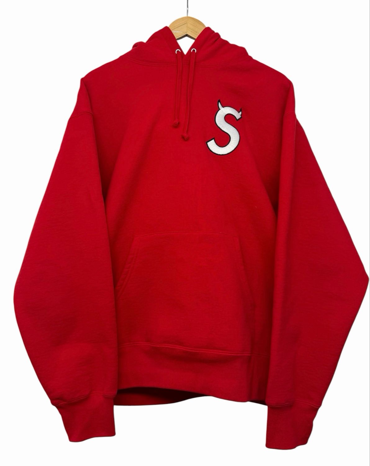 Supreme S Logo Hooded Sweatshirt (FW22) Red Size Large
