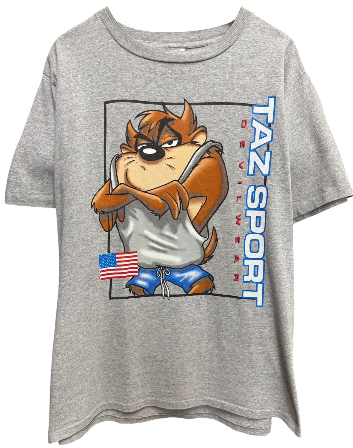 Vtg Looney Toones Taz Sports Tee Size XL