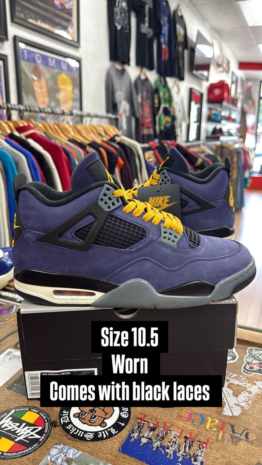 Jordan 4 Retro Lakers Size 10.5 (WORN)