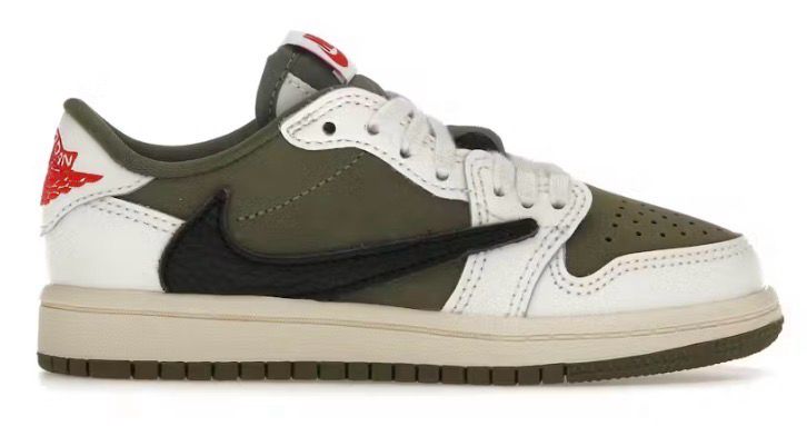 DS Jordan 1 Retro Low OG SP Travis Scott Medium Olive (PS) Size 1Y