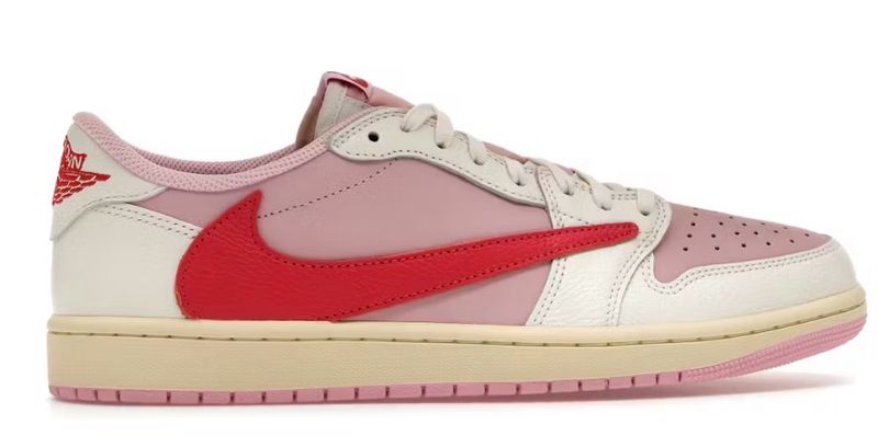 DS Jordan 1 Retro Low OG SP Travis Scott Sail Tropical Pink Size 8.5