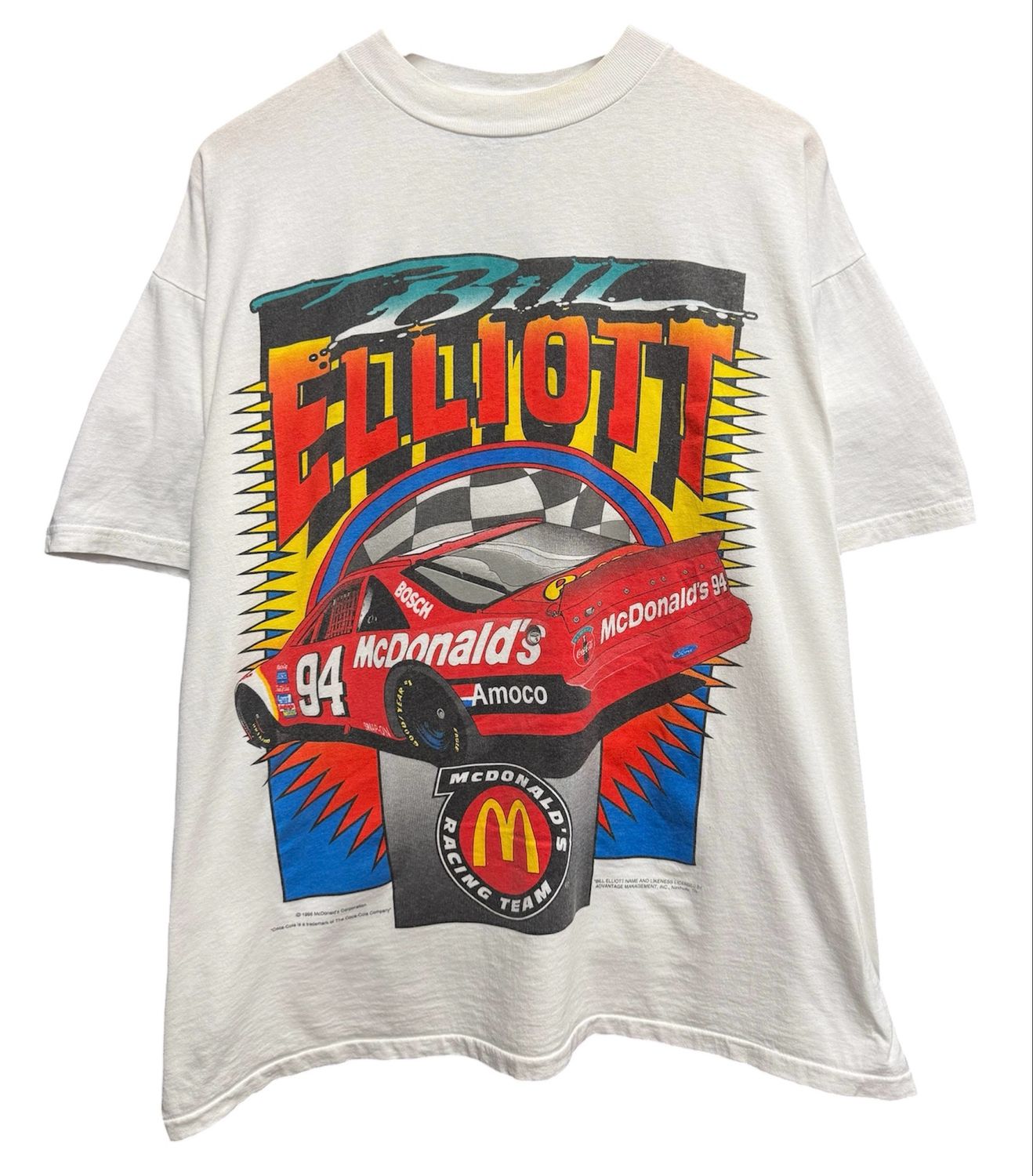 Vtg Bill Elliot Mcdonald's Nascar Tee Size XL
