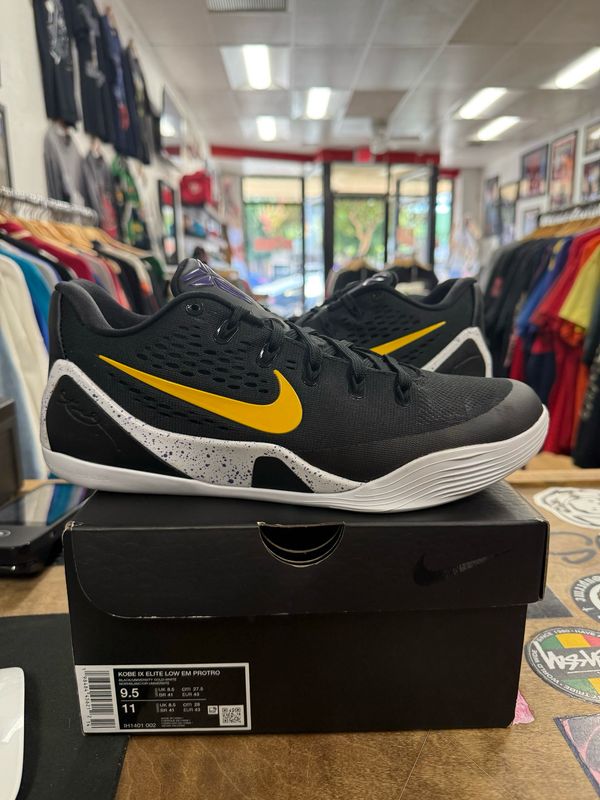 Pre Owned Nike Kobe 9 EM Low Protro TB Black University Gold Size 9.5