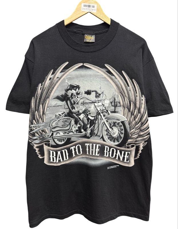 Vintage 1996 Bad to the Bone Taz Tee Size L