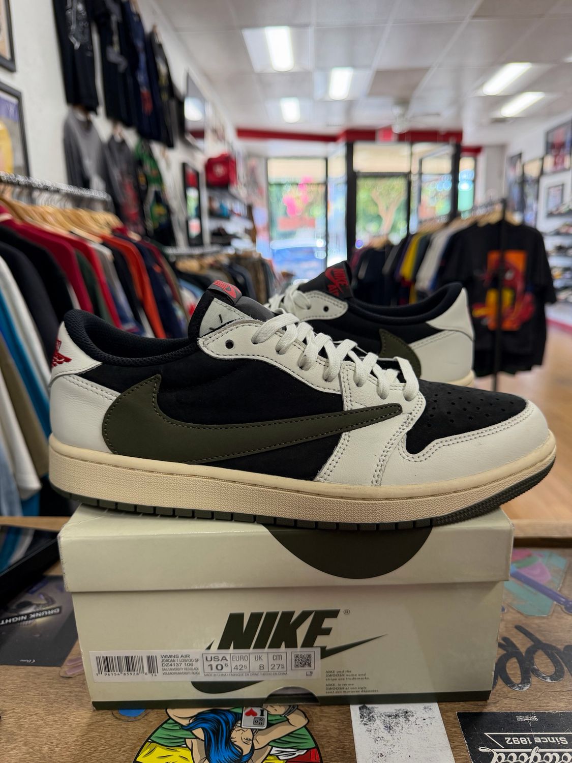 Jordan 1 Retro Low OG SP Travis Scott Olive (Women's) Size 10.5W/9M (WORN)