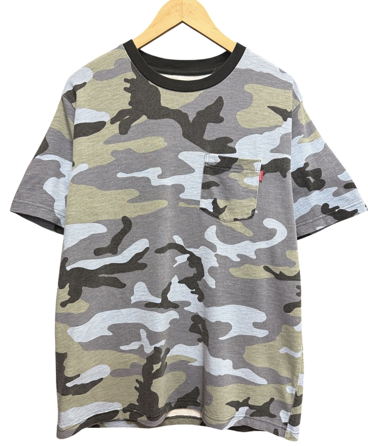 Pre Owned Supreme Pocket Tee (SS18) Blue Camo Size L
