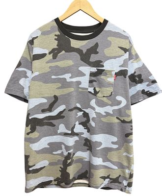 Pre Owned Supreme Pocket Tee (SS18) Blue Camo Size L