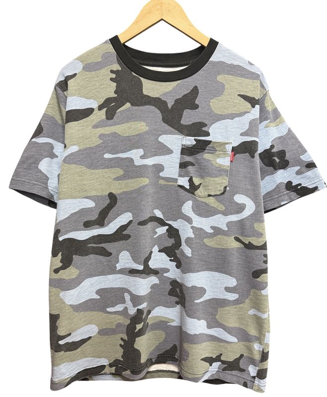 Pre Owned Supreme Pocket Tee (SS18) Blue Camo Size L