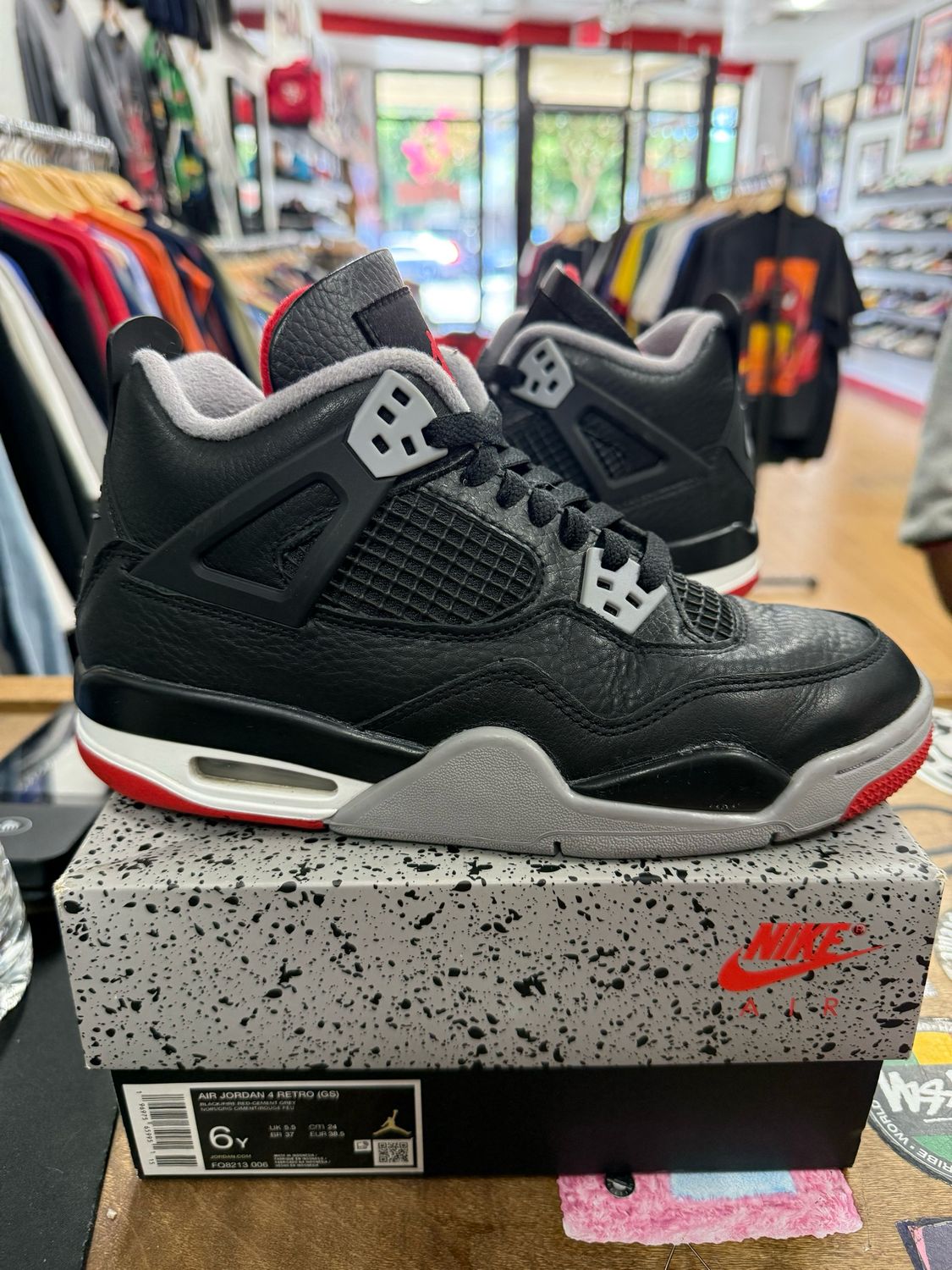 Pre Owned Jordan 4 Retro Bred Reimagined (GS) Size 6Y