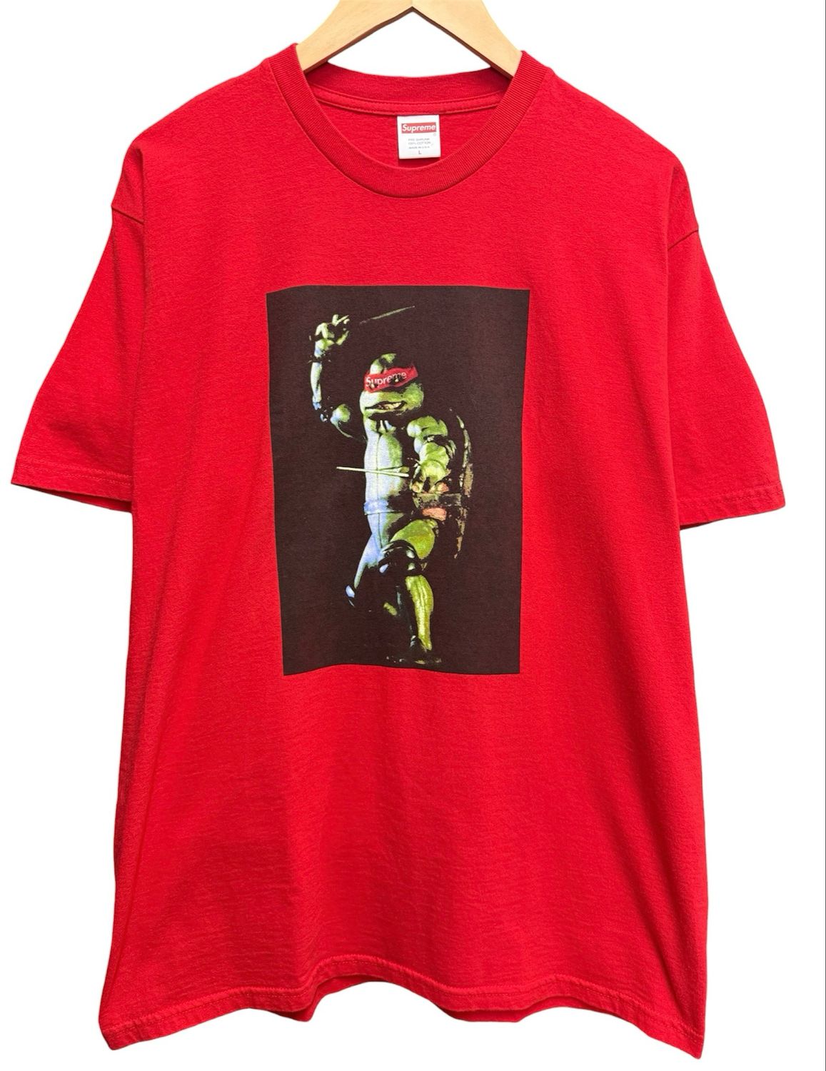 Pre Owned Supreme Raphael Tee Red Size L