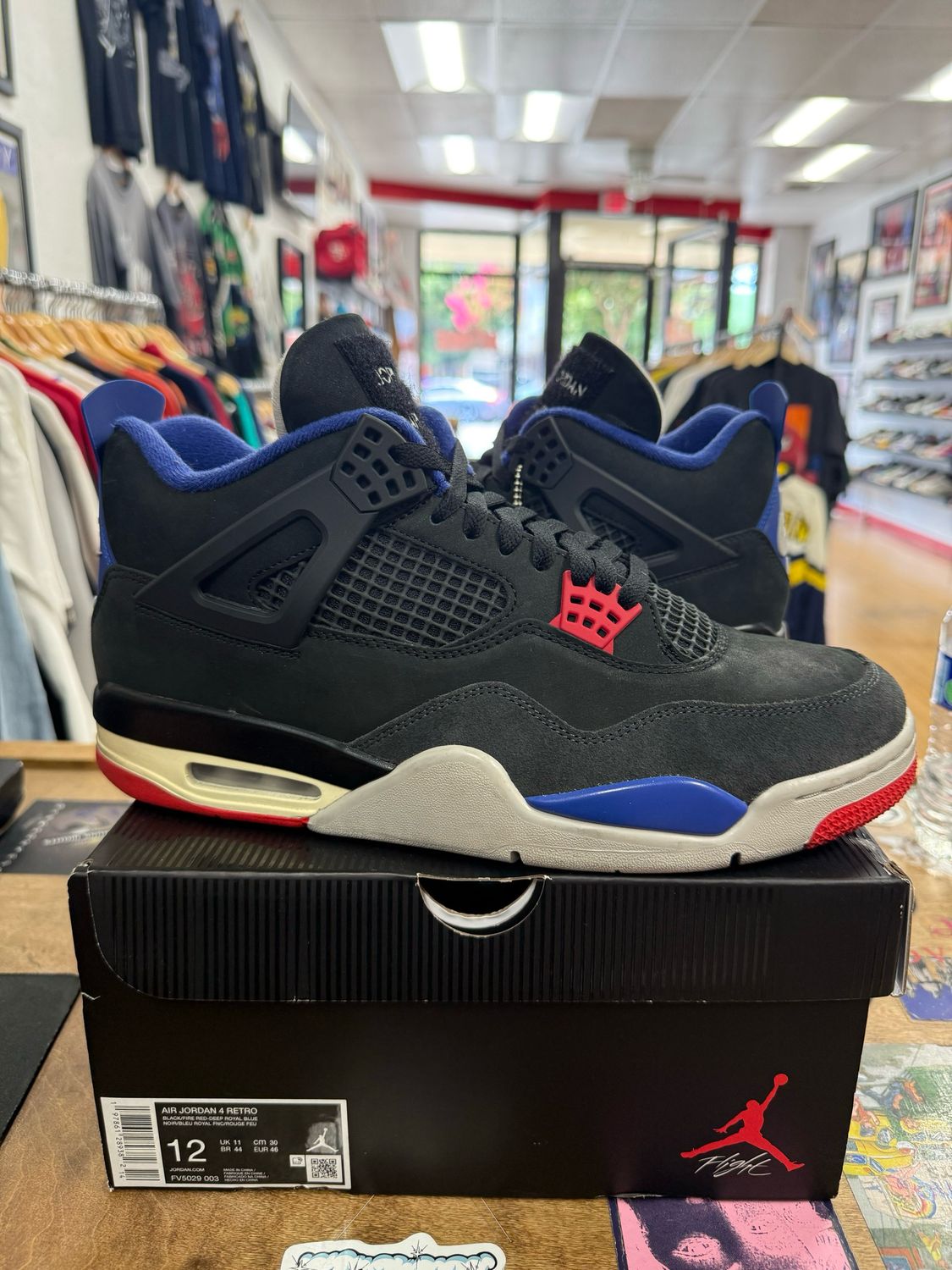 Pre Owned Jordan 4 Retro Rare Air (White Lettering) Size 12 * Missing Both Pairs Of Tongue Patch)