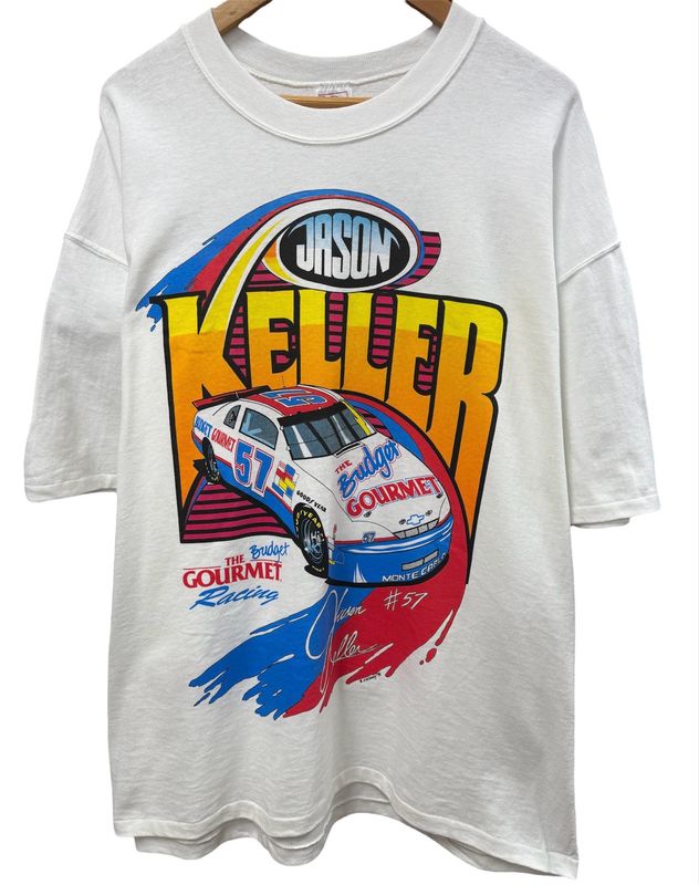 Vtg Jason Keller Nascar Tee Size XL