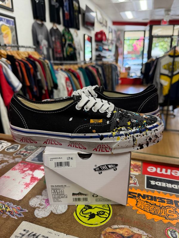 Vans Authentic Reissue 44 Gallery Dept. Art That Kills Black Size 9.5 (WORN)