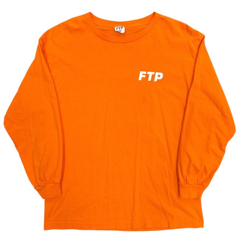 Pre Owned FTP Logo L/S Tee Orange Size L