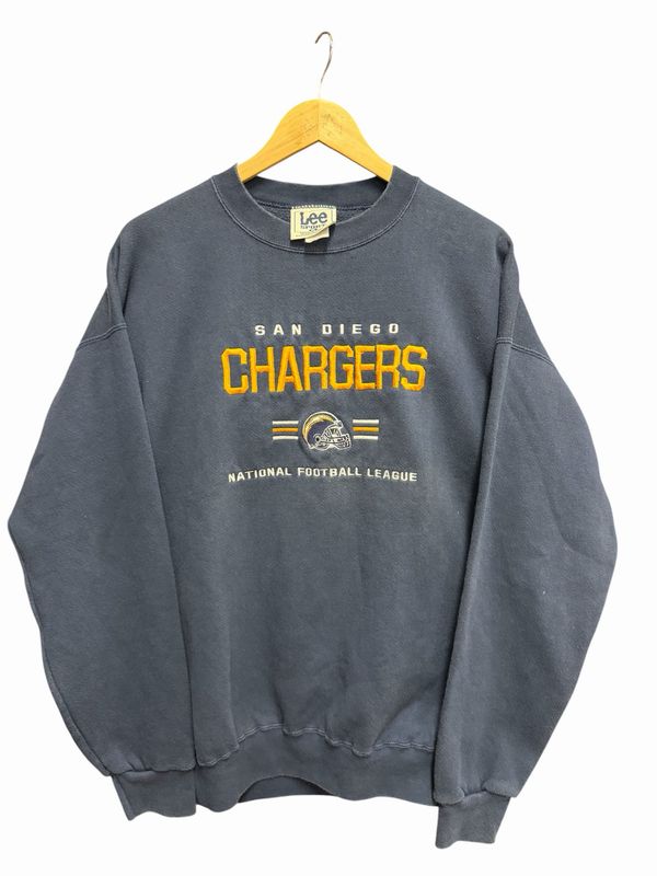 Vtg Lee Sports Chargers National Football League Crewneck Size XL