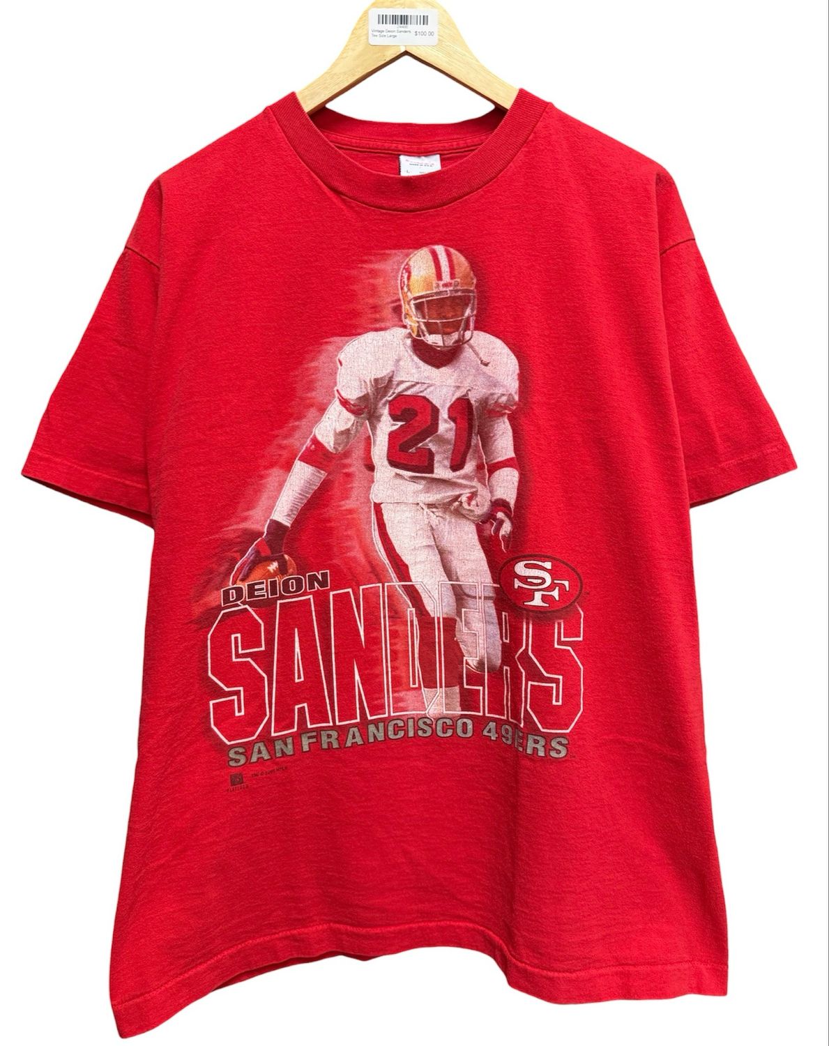 Vintage Deion Sanders Tee Size Large