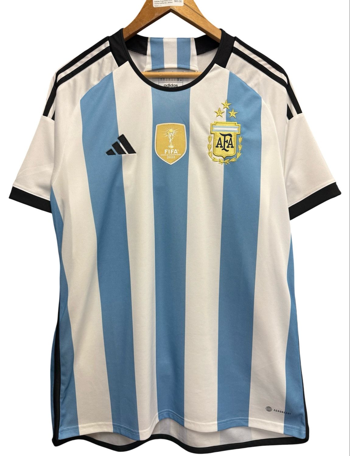 Adidas Argentina 2026 Home Authentic Jersey Size L, Size: L