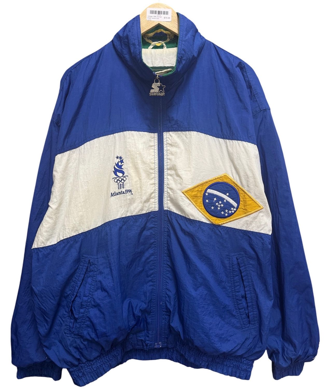 Vintage 1996 Olympic Brasil Jacket Size Large
